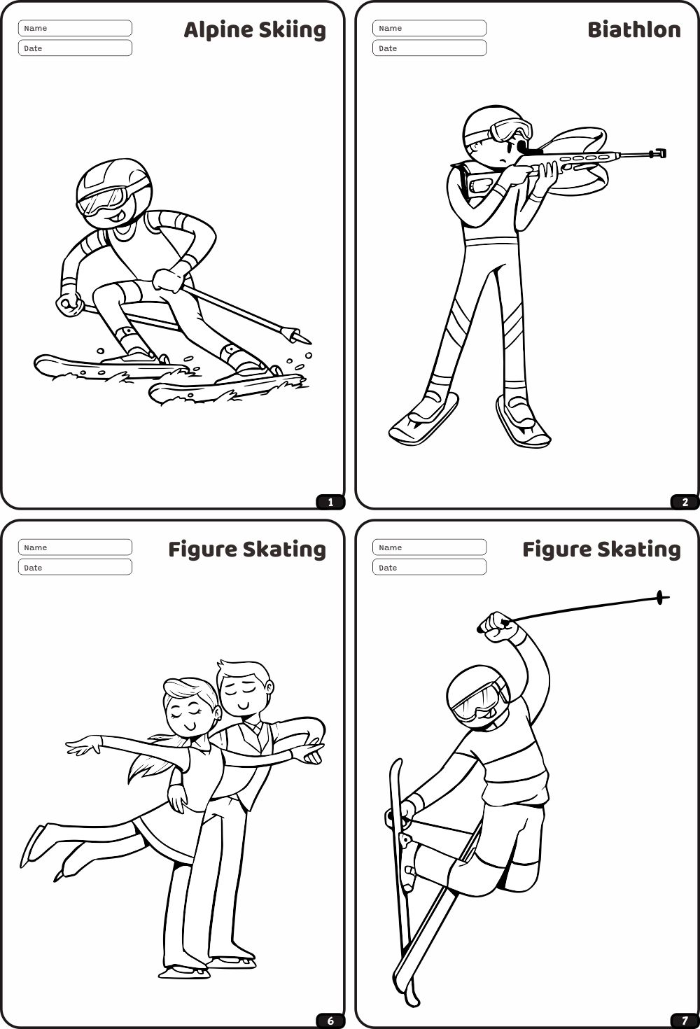 Feel the Winter Olympic Spirit: Download Free Coloring Pages Now!
